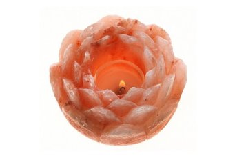 Himalaya-Salzkristall Teelicht : Lotus 813216